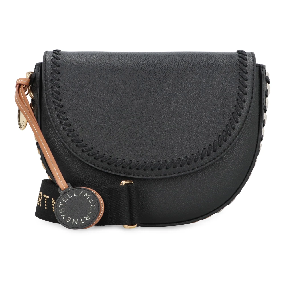 Stella Mccartney Vegan leren schoudertas met ketting Black Dames