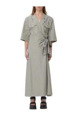 stribet-militaer-wrap-kjole