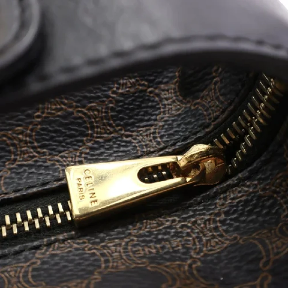 Celine Vintage Pre-owned Coated canvas handbags Black Dames