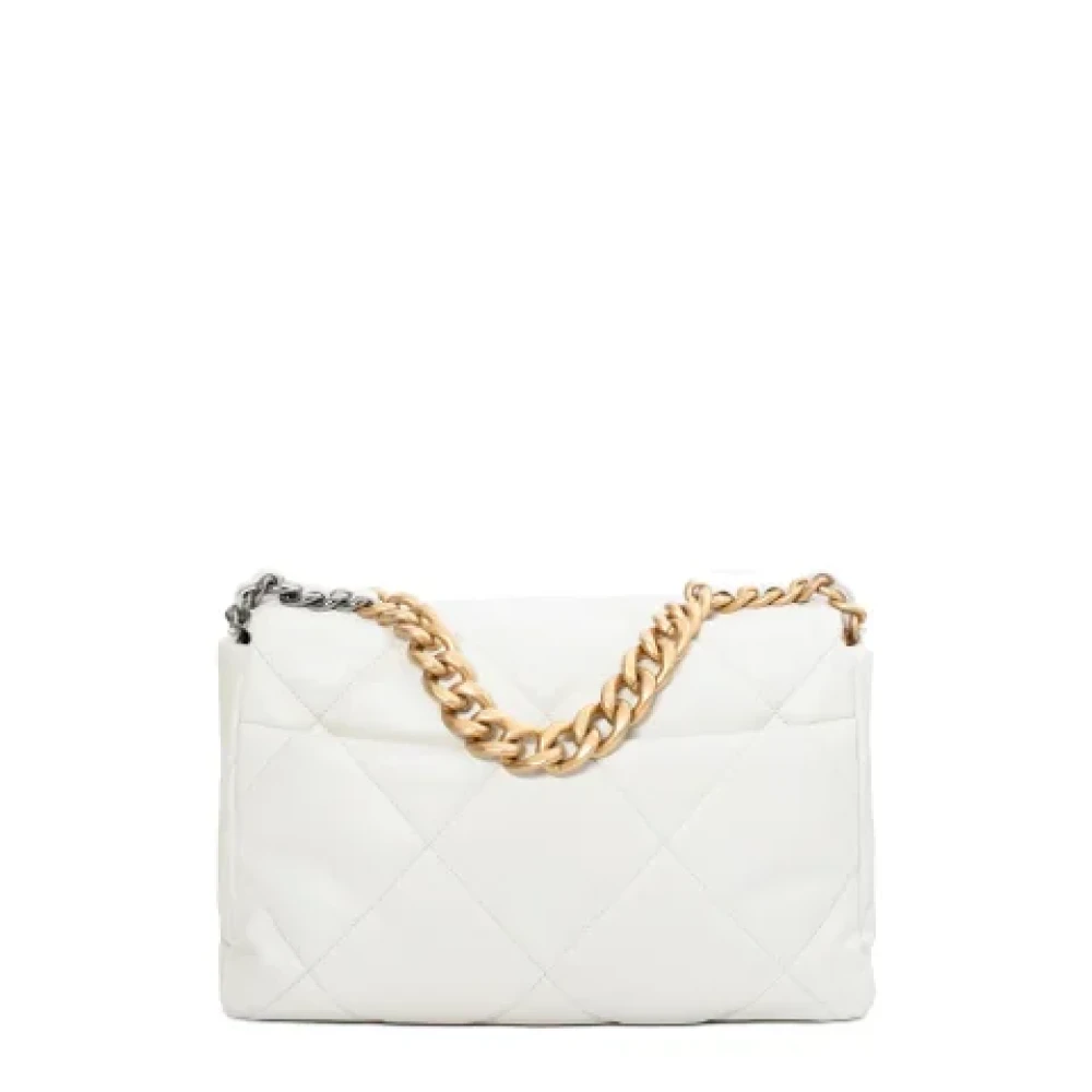 Chanel Vintage Pre-owned Leather chanel-bags White Dames