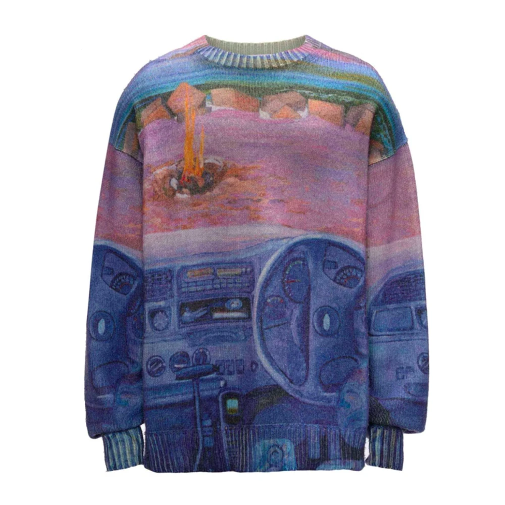 JW Anderson Grafische Print Merinowol Trui Multicolor Heren
