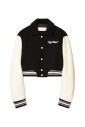 black-ribbed-trim-outerwear-with-logo