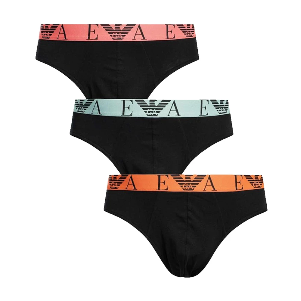 Emporio Armani Svart Stretch Cotton Brief 3-Pack