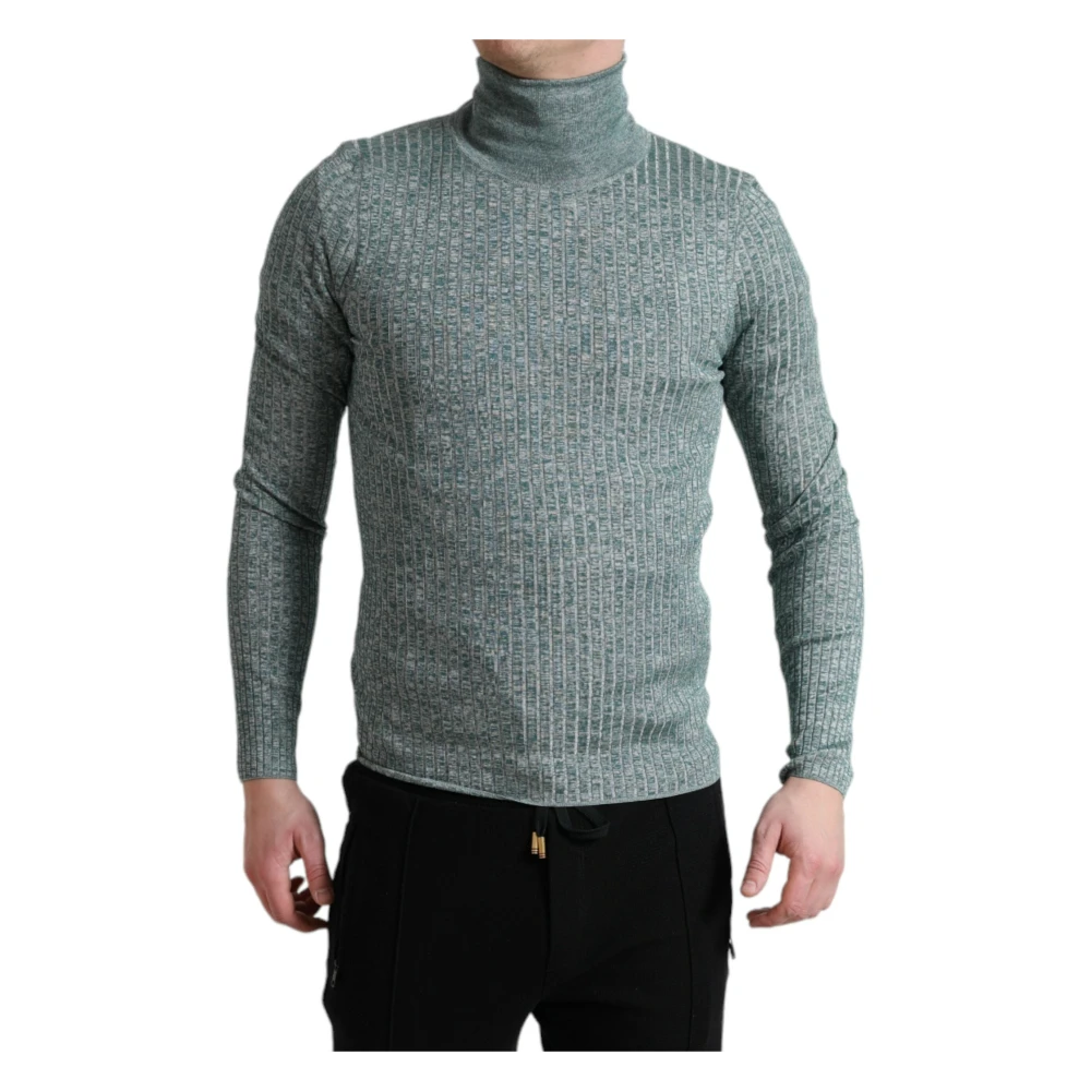 Dolce & Gabbana Men's Green Pullover Jumper - Turtlenecks - M - Knitwear