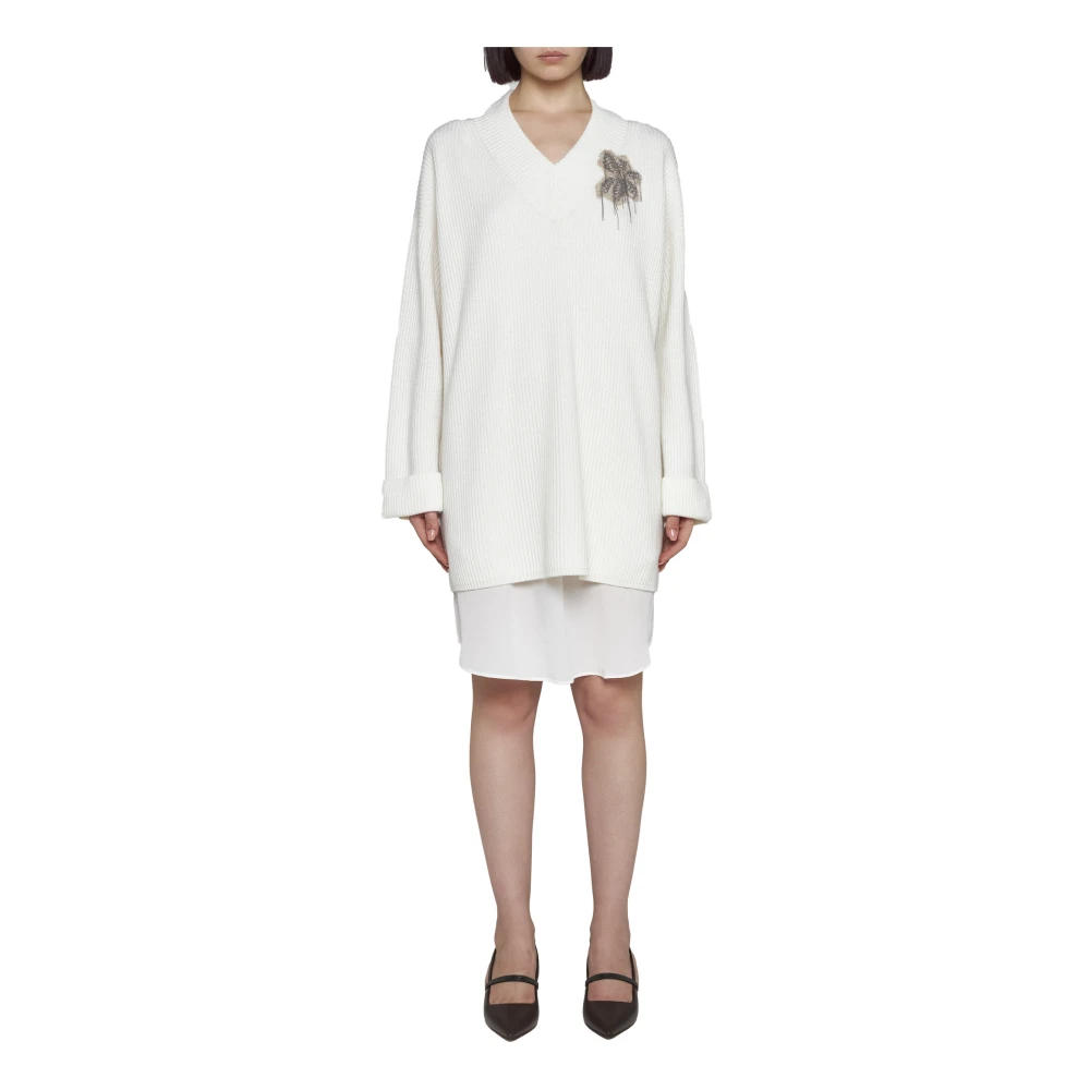 BRUNELLO CUCINELLI Elegante Jurken Collectie Beige Dames
