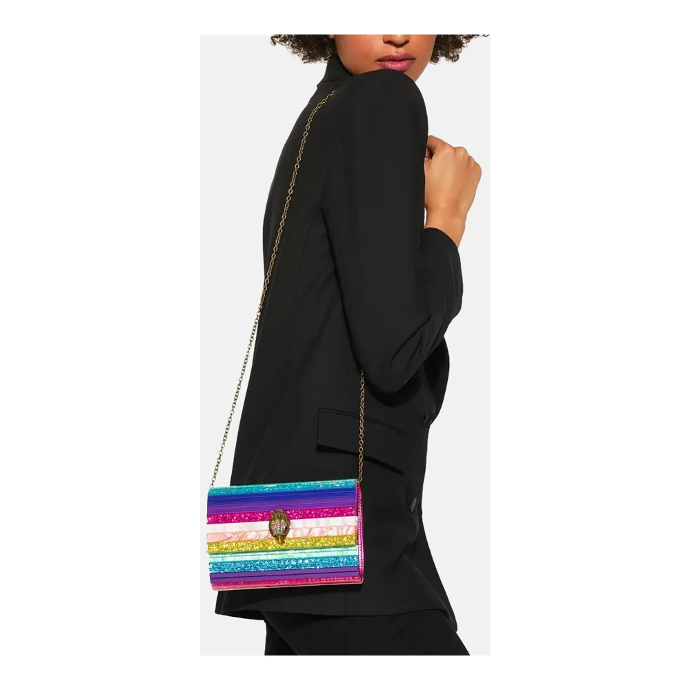 Kurt Geiger Feestelijke Eagle Clutch met Glitter en Marmer Multicolor Dames