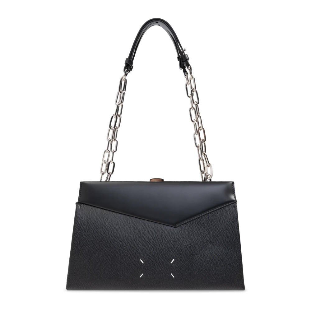 Maison Margiela Schoudertas Snatched Medium Black Dames