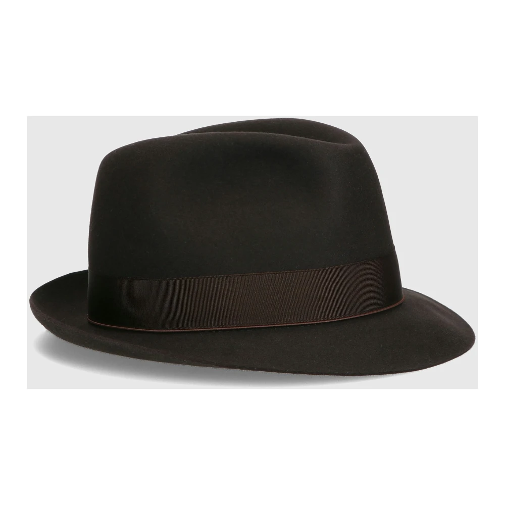 Borsalino Charlait Vilthoed met Kleine Rand Brown Heren
