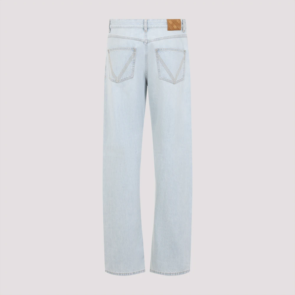 Bottega Veneta Lichtblauwe Denim Straight Leg Broek Blue Heren