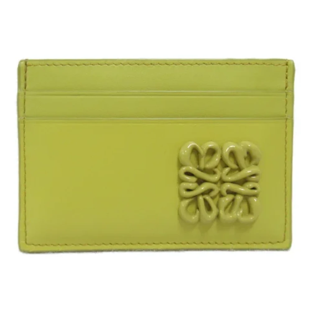 Loewe Pre-owned Leather wallets Yellow Dames