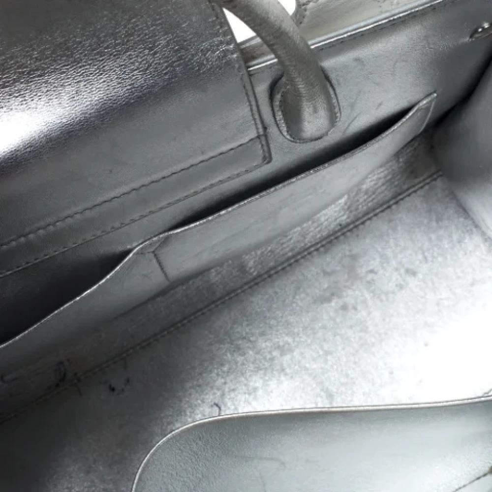 Dior Vintage Pre-owned Leather totes Gray Dames