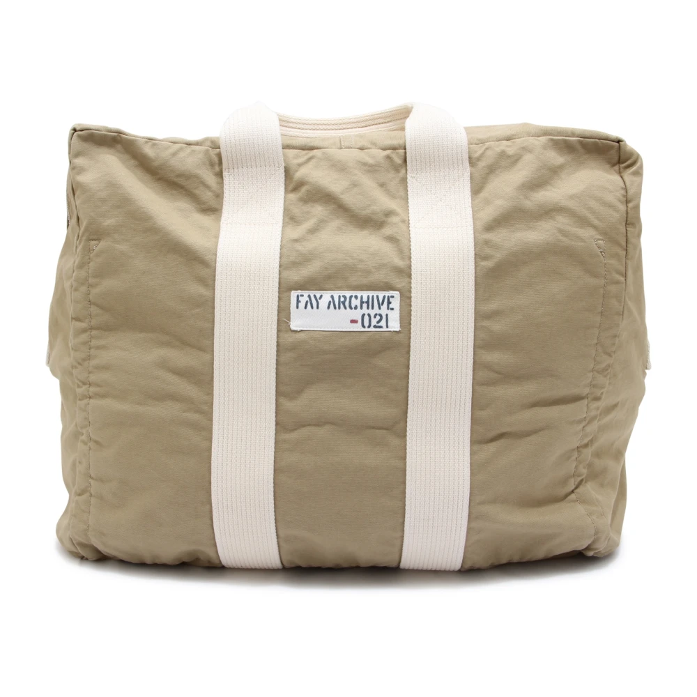 Fay Men's Beige Borsone Archive I2522 Bag