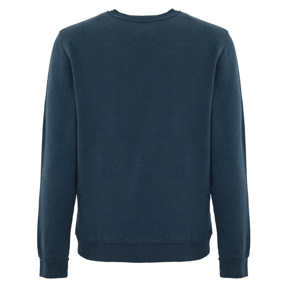 Roy Roger's Blauwe Katoenen Sweatshirt Lange Mouw Blue Heren