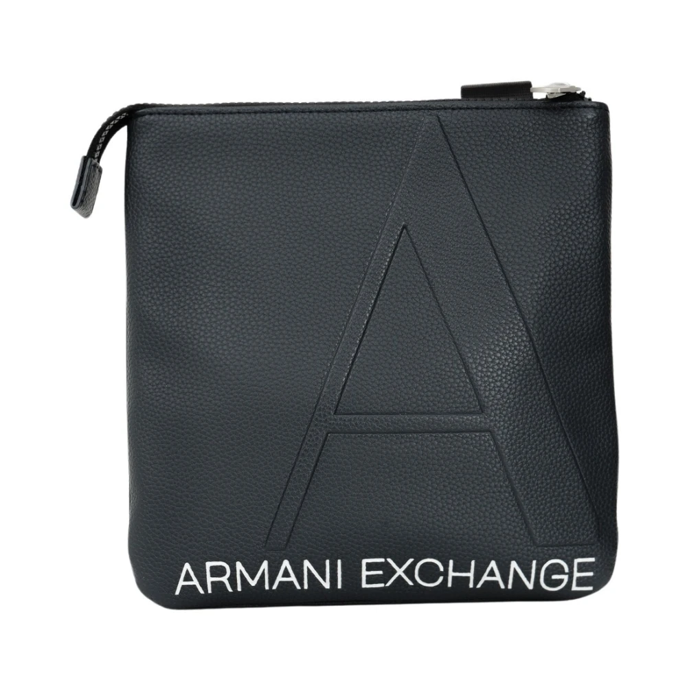 Armani Exchange Blauwe Schoudertas Klassiek Ontwerp Blue Heren