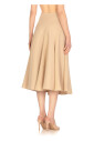 beige-viscose-linen-flared-skirt