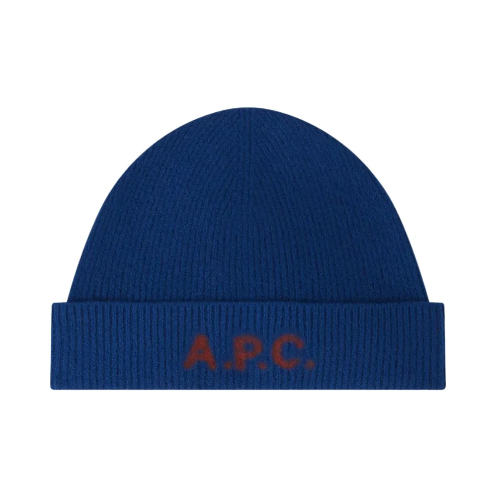 A.p.c. Blauwe Merinowol Beanie Muts Blue Unisex