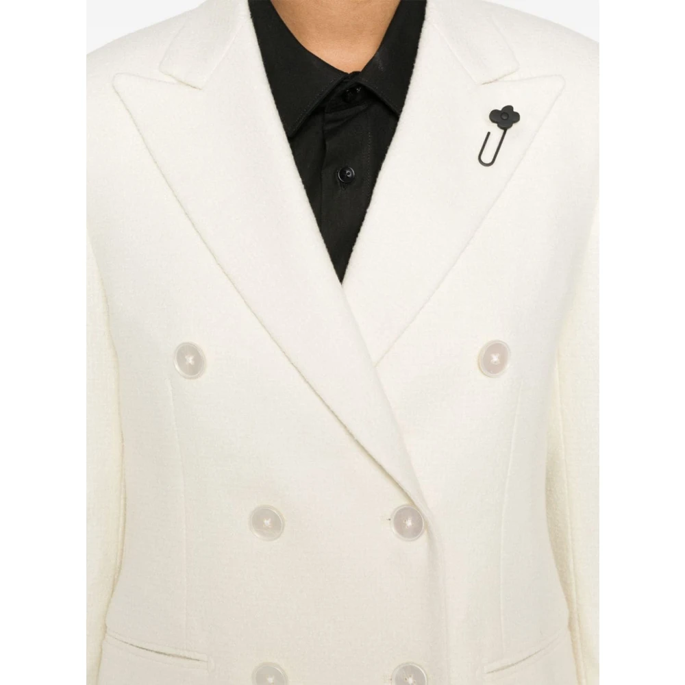 Lardini Crème Jas voor Stijlvolle Look Beige Dames