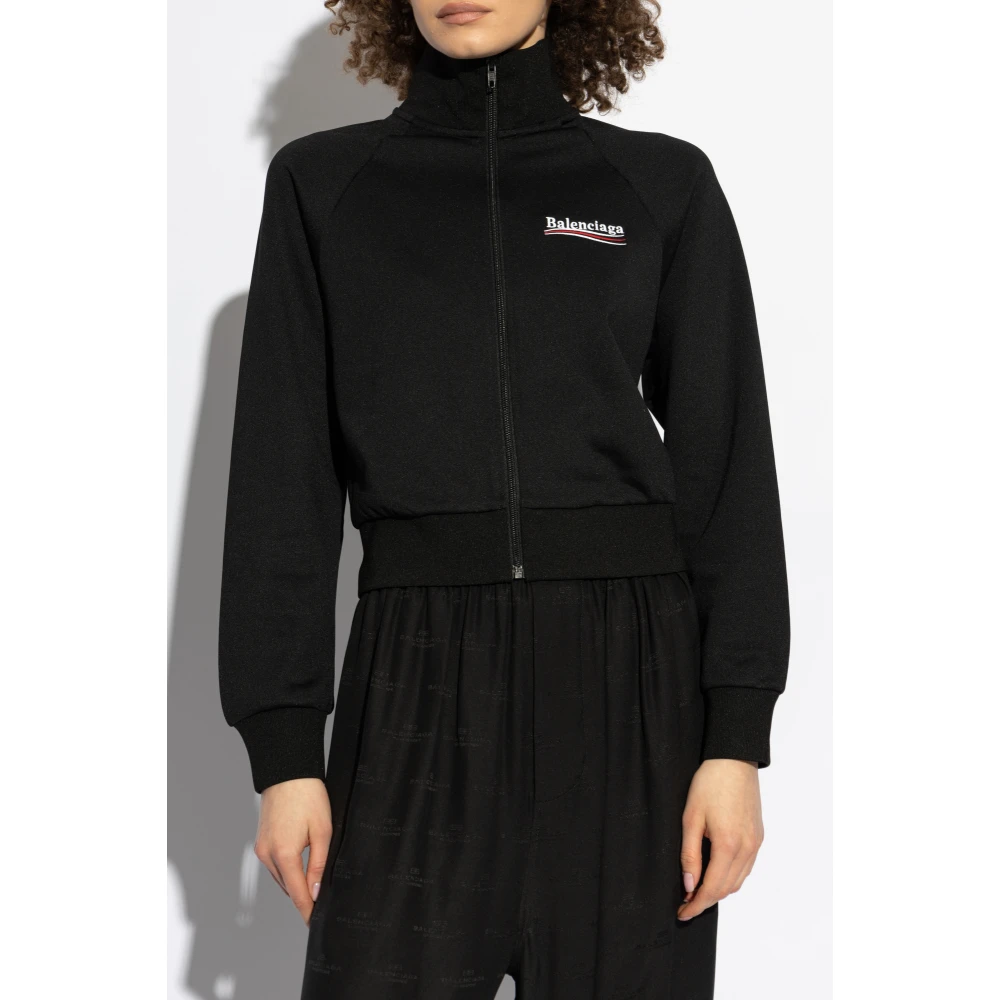 Balenciaga Sweatshirt met opstaande kraag Black Dames