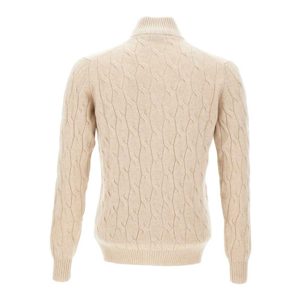 Filippo De Laurentiis Beige Wol Kasjmier Trui Maxi Vlechten Beige Heren