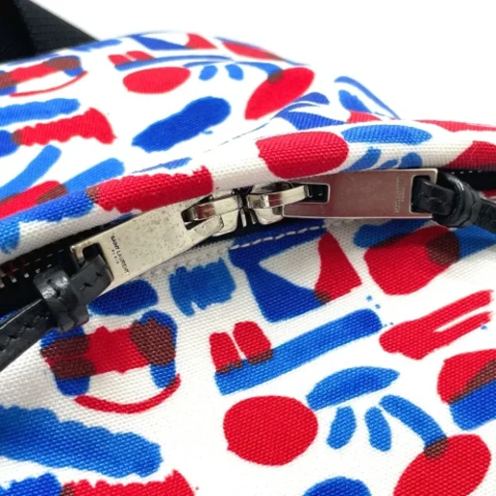 Yves Saint Laurent Vintage Pre-owned Canvas shoulder-bags Blue Heren