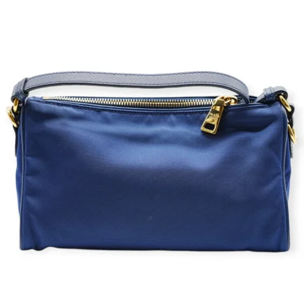 Prada Vintage Pre-owned Nylon prada-bags Blue Dames