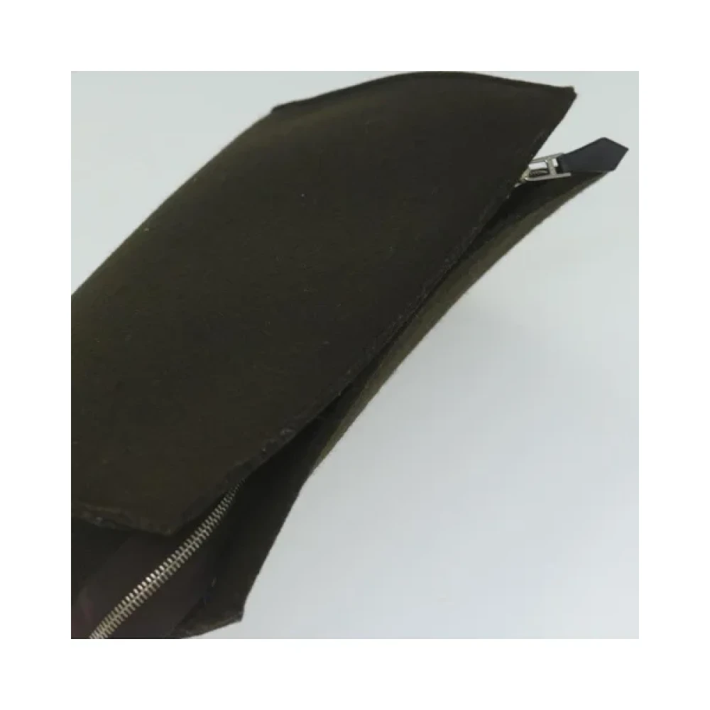 Hermès Vintage Pre-owned Wool clutches Brown Dames