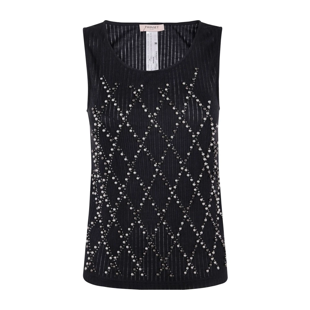 Twinset Zwarte Top voor Vrouwen Black Dames