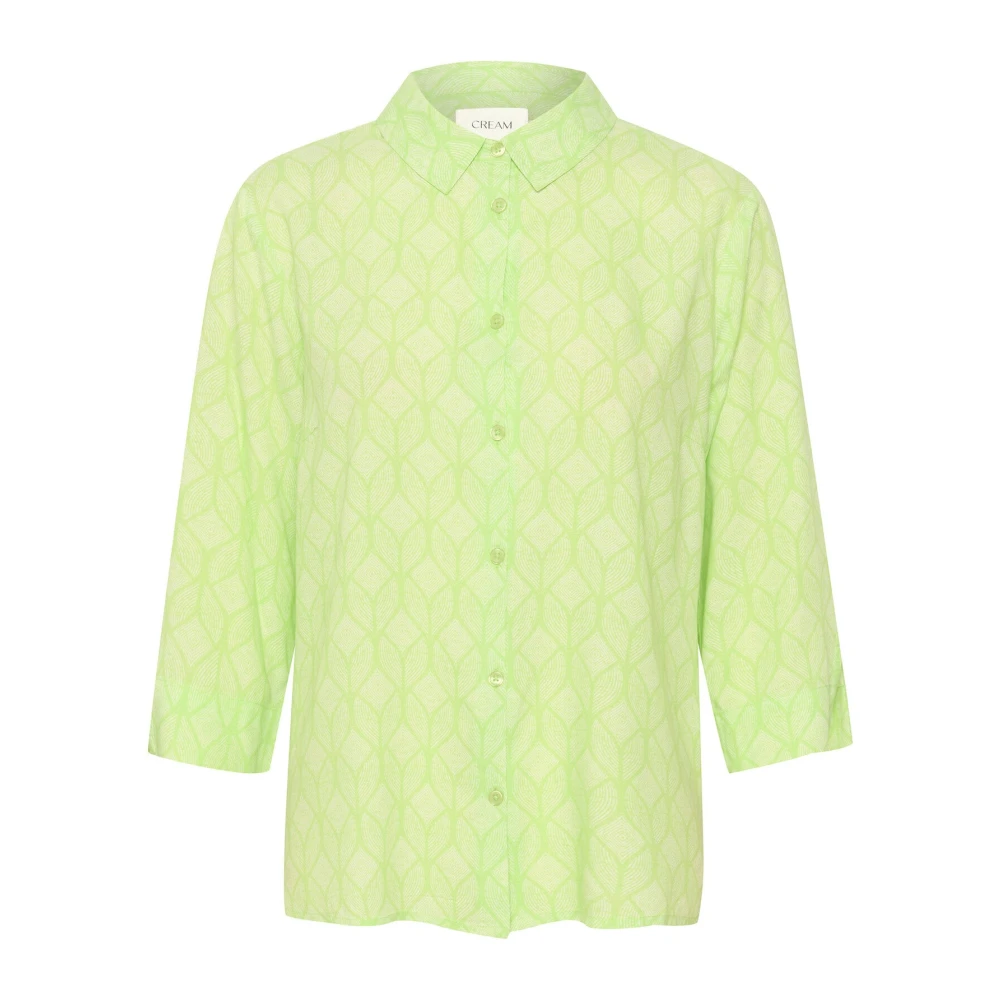 Cream Green Shirts, Female, Xl, Shirts