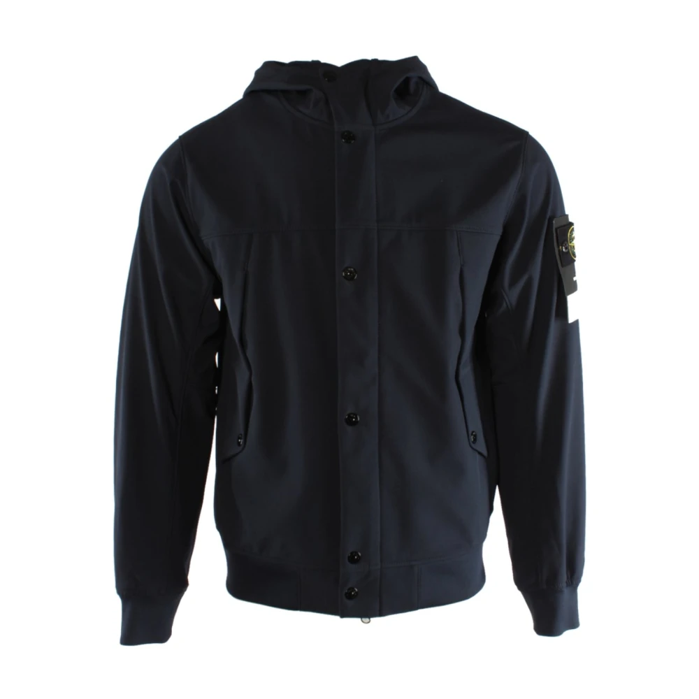 Stone Island Blå Soft Shell Jacka Blue, Herr