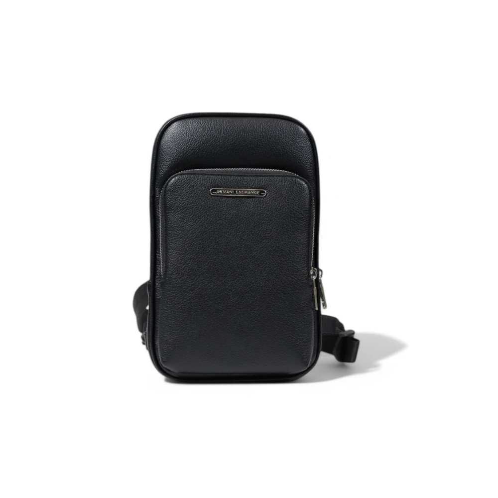 Armani Exchange Zwarte Polyester Tas met Meerdere Zakken Black Heren