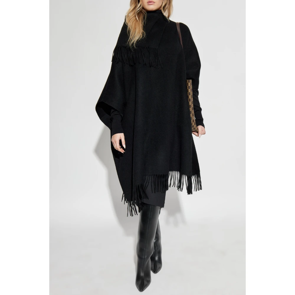 By Malene Birger Wollen Poncho Turtlo By Herenne Birger Black Dames