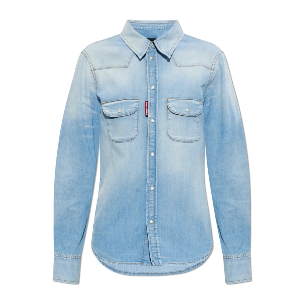 Dsquared2 Women's Blue Denim Shirt - Shirts - Xs - Blouses & Shirts