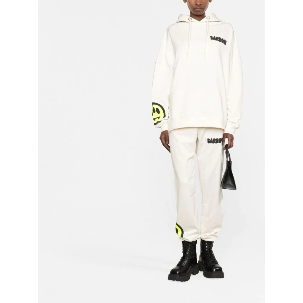 Barrow Gedrukte Sweatpants Stijl 032838 White Dames