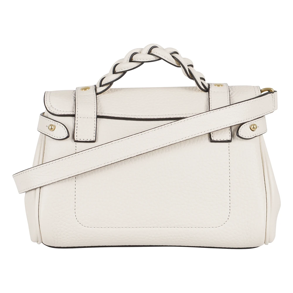 Mulberry Alexa Heavy Grain Crossbody Tas White Dames