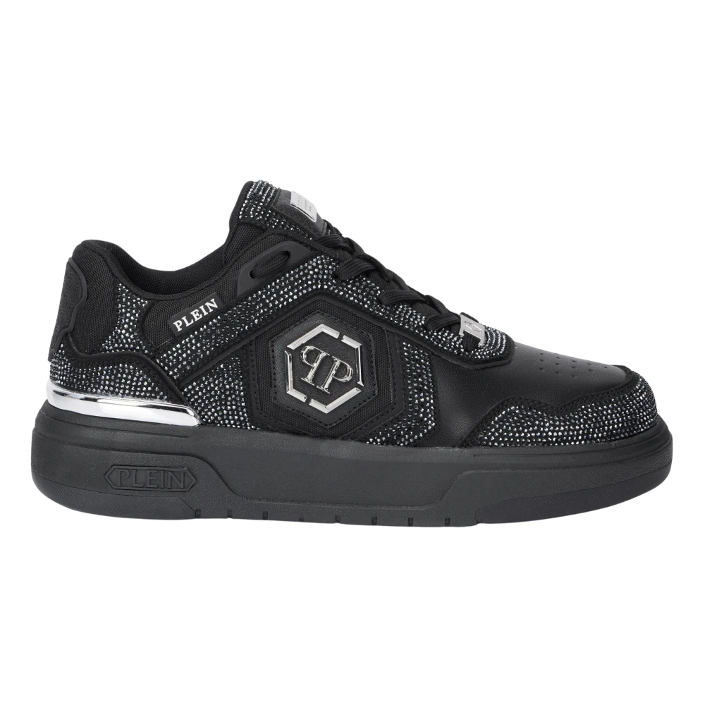 Philipp Plein Low-Top Sneakers Sk8R Strass unisex Schoenen Zwart