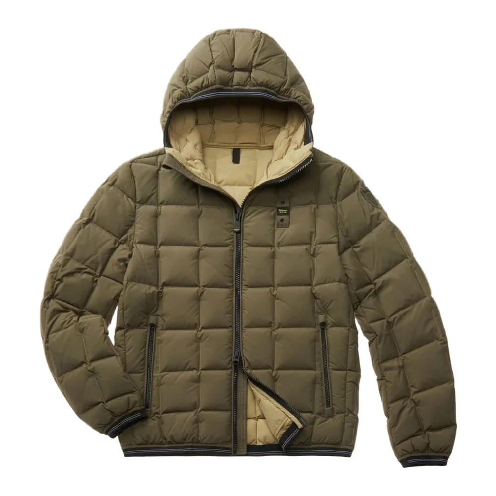 Blauer Polyester Jas Green Heren