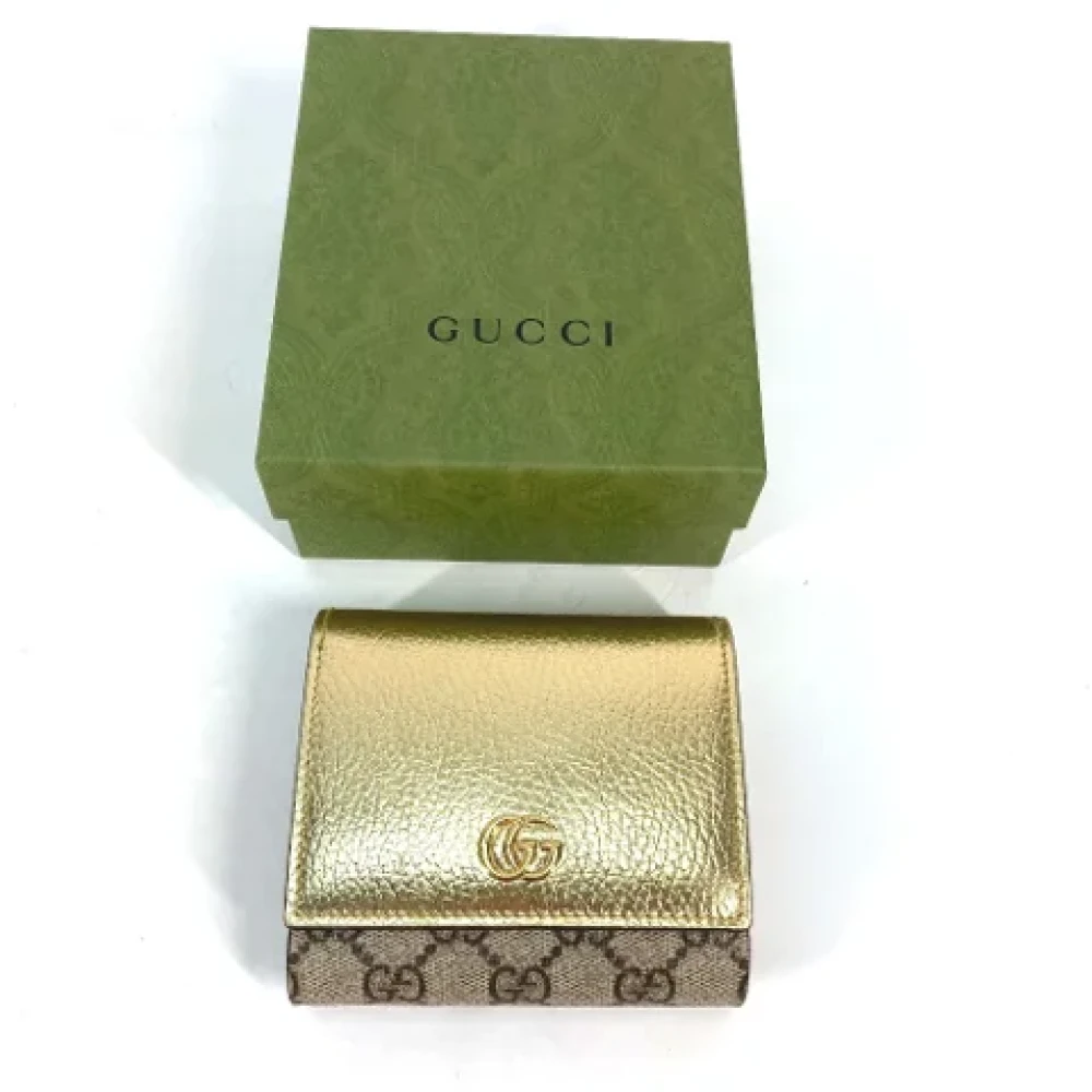 Gucci Vintage Pre-owned Leather wallets Yellow Dames