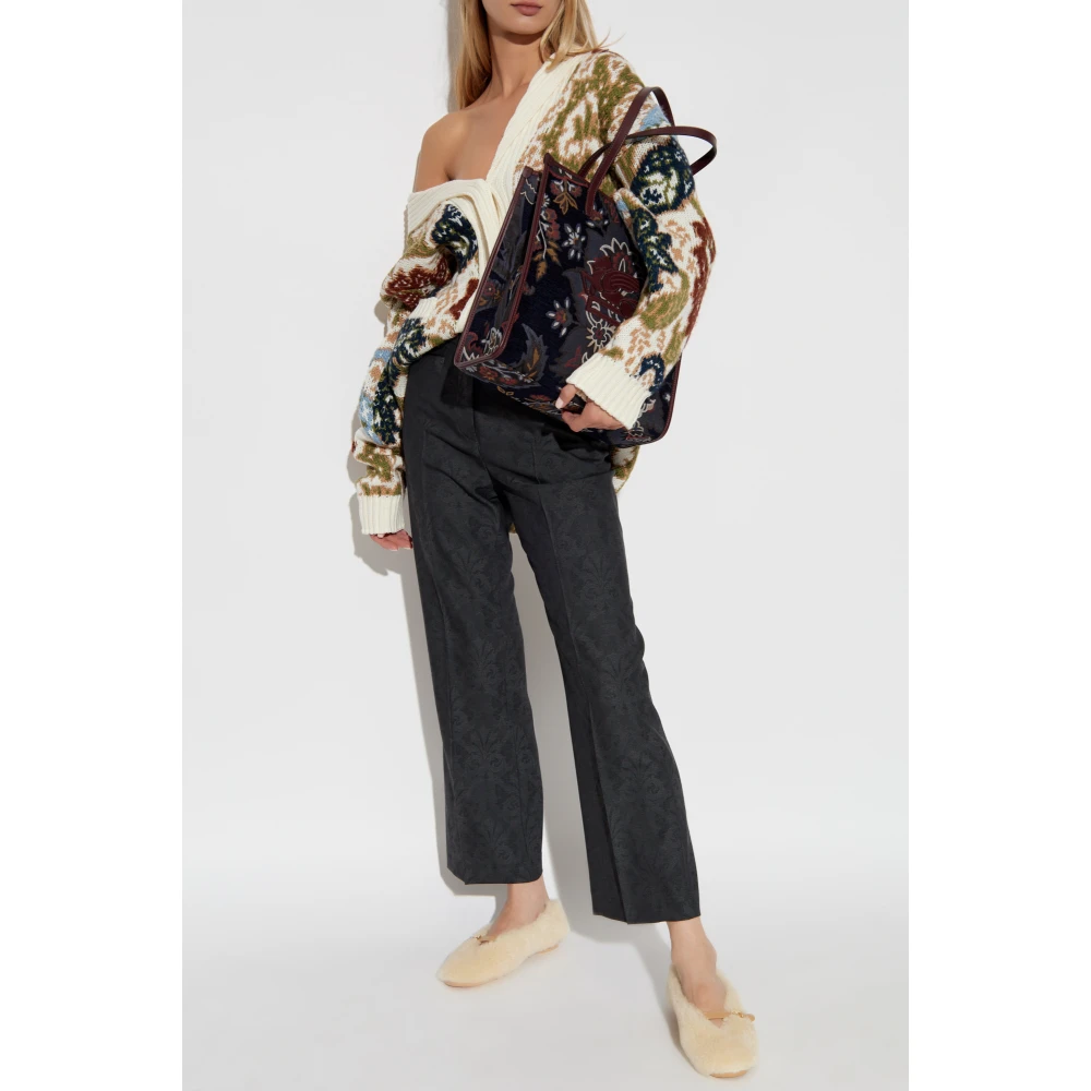 ETRO Geplooide broek met decoratief patroon Gray Dames