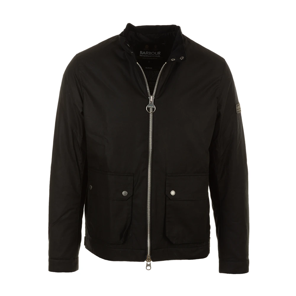 Barbour Zwarte Jassen Lutron Harrington Black Heren