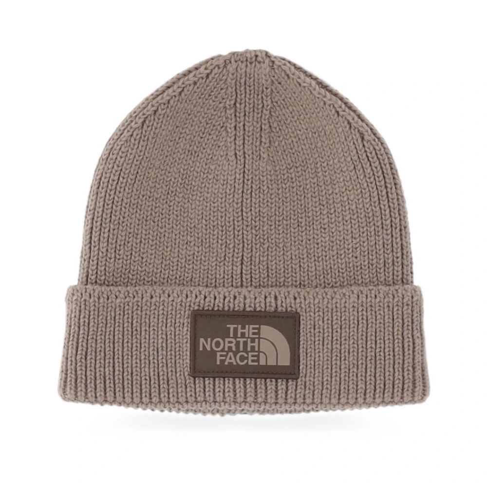 The North Face Unisex Beige - Berretto Con Risvolto Logo Box - Accessories - One Size