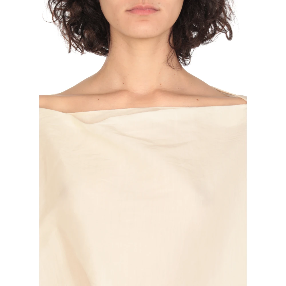 Khaite Zijden en katoenen ivoor top Beige Dames