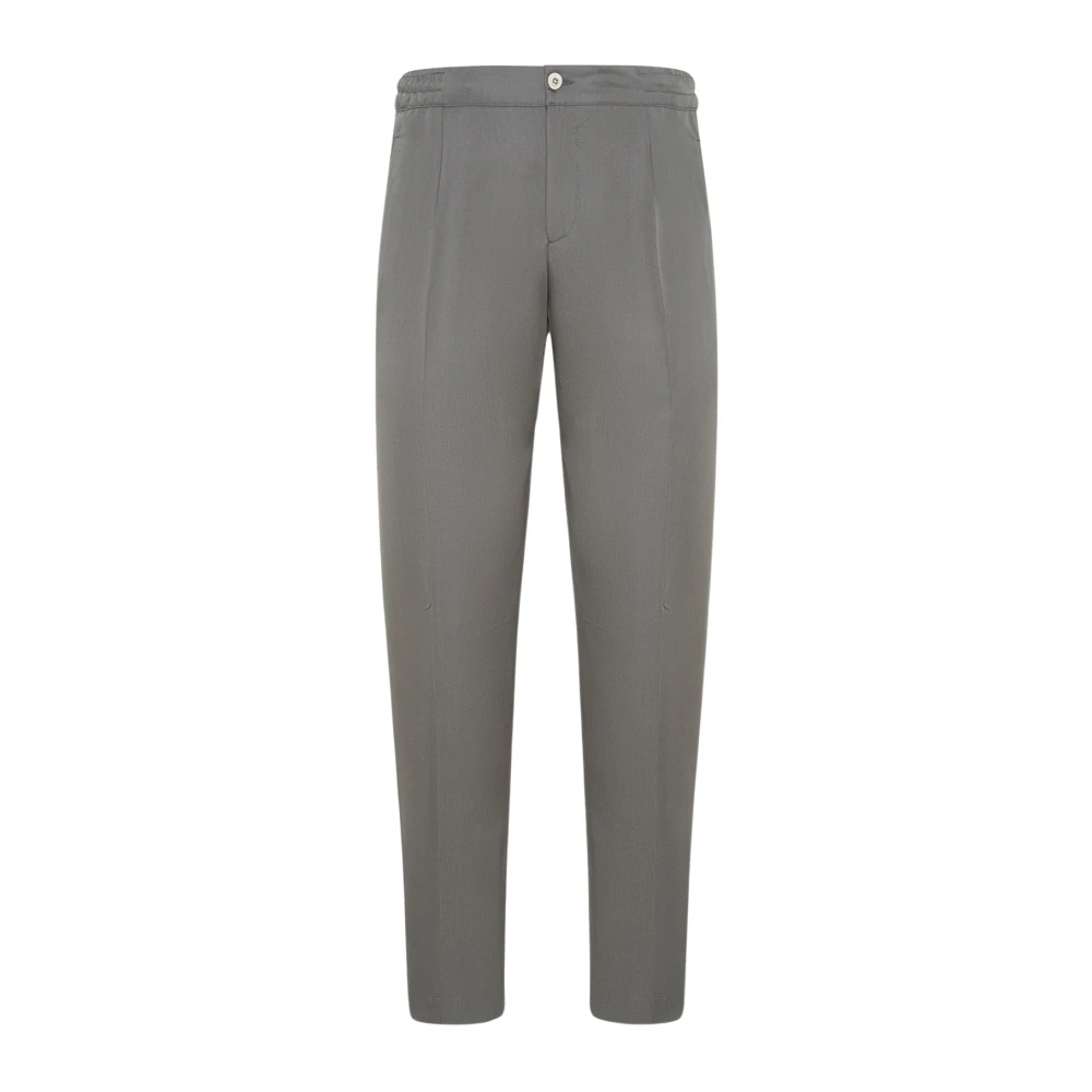 Kiton Gröna Lyocell Jogger-Stil Byxor Green, Herr