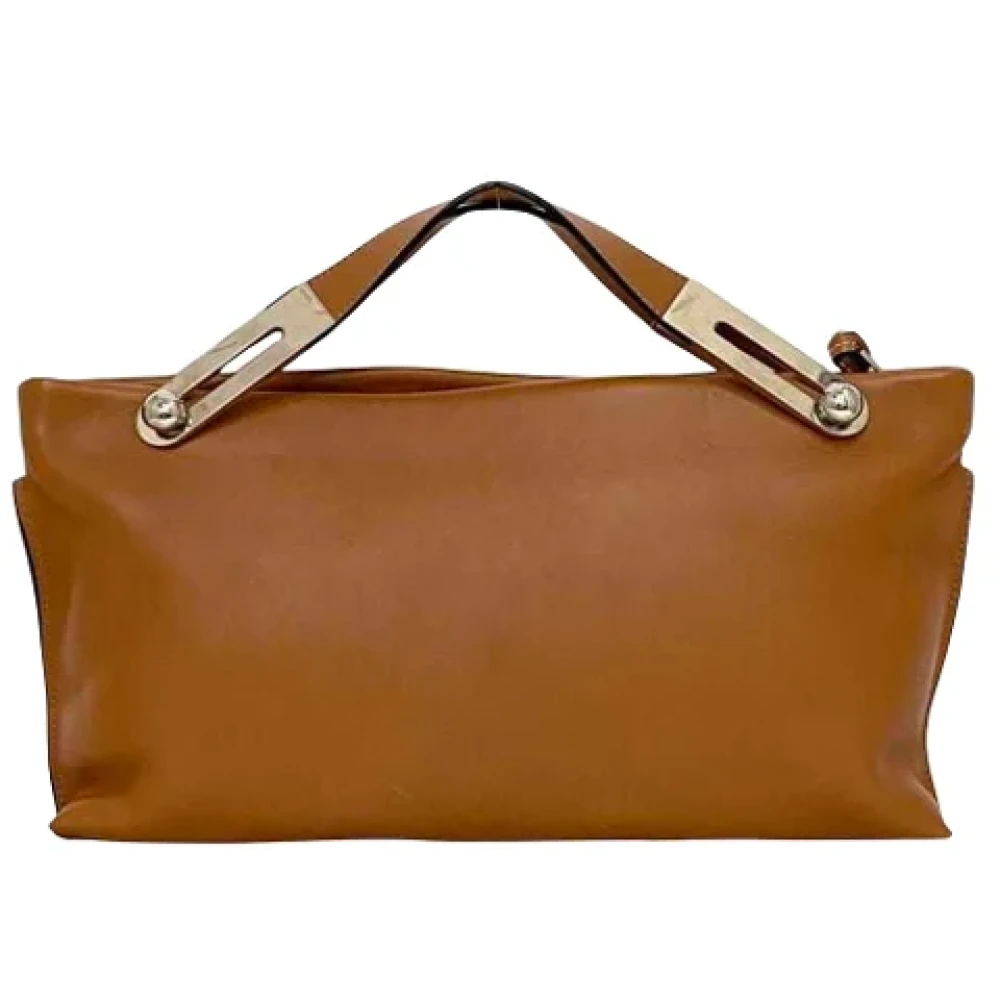 Loewe Pre-owned Leather handbags Brown Dames