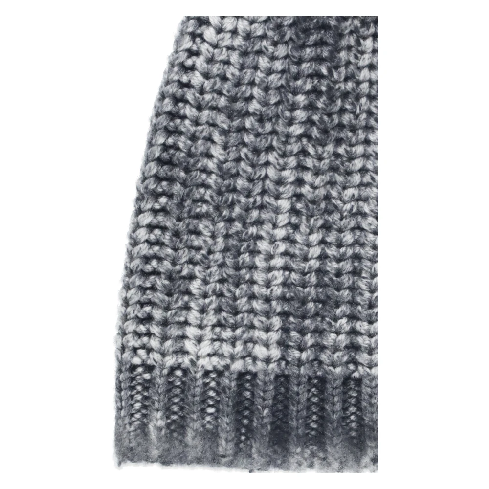 Avant Toi Grijze Wol Kasjmier Beanie Gevlochten Patroon Gray Dames