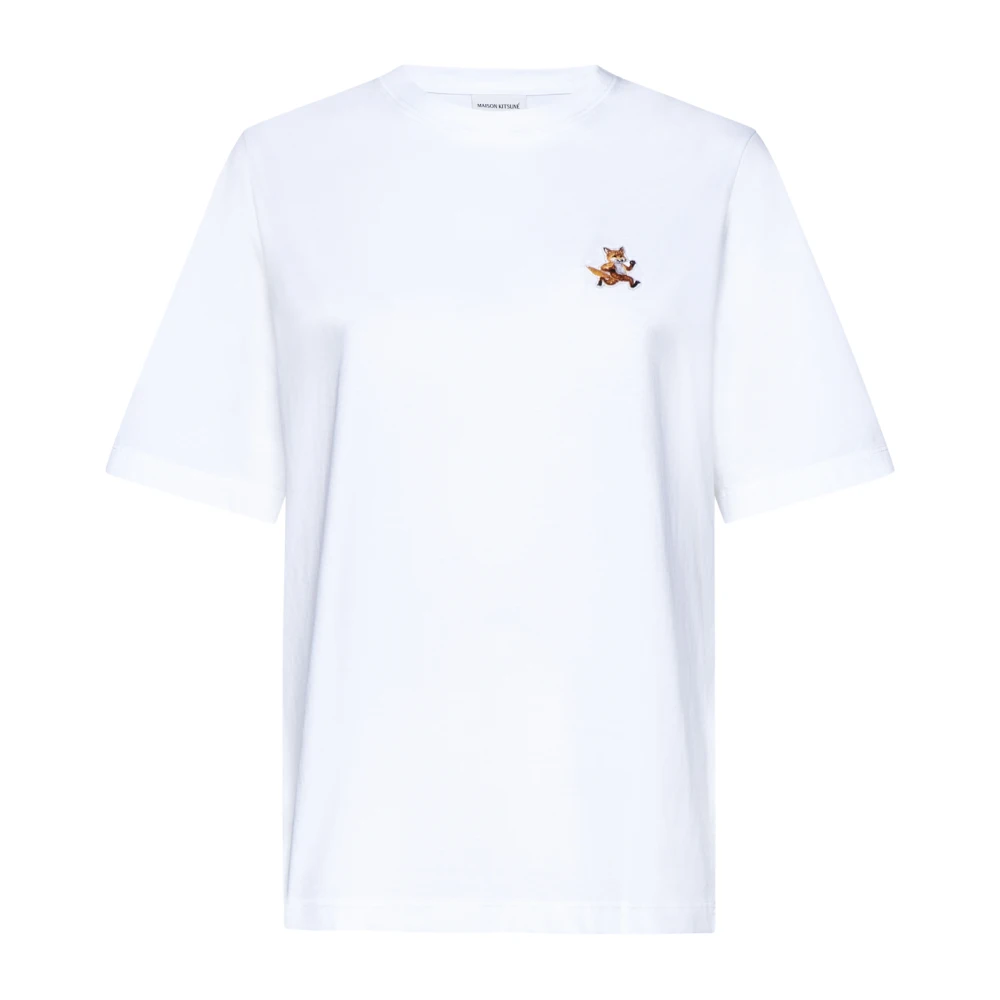 Maison Kitsuné Stijlvolle witte T-shirts en Polos White Dames