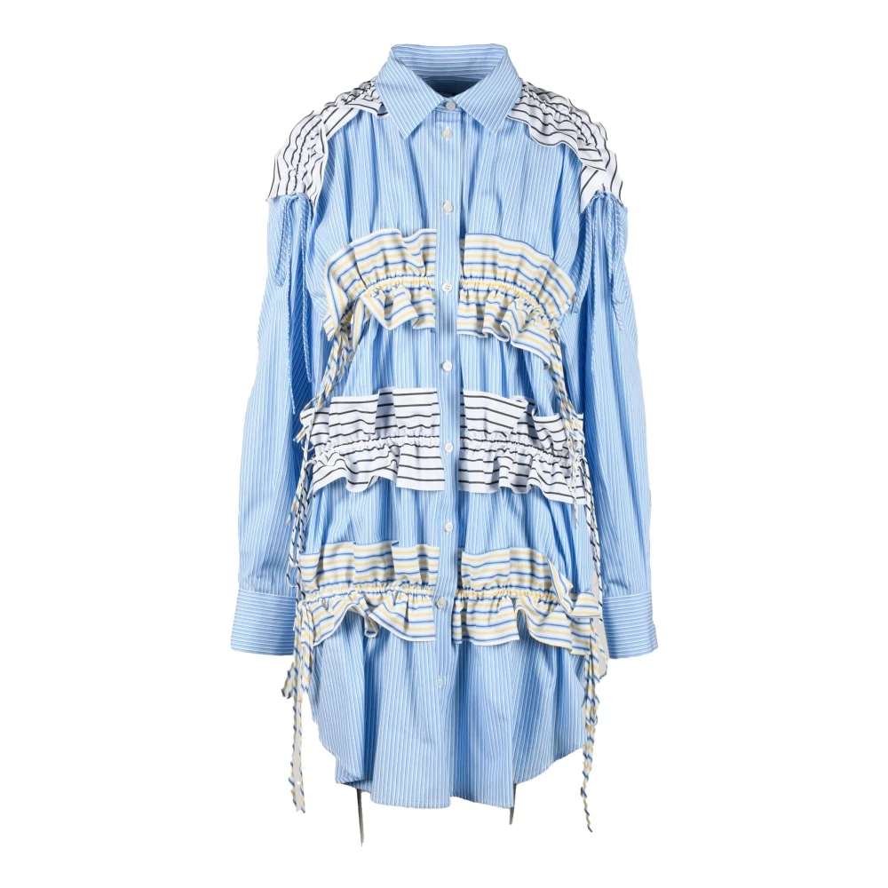 Msgm Katoenen jurk voor vrouwen Blue Dames