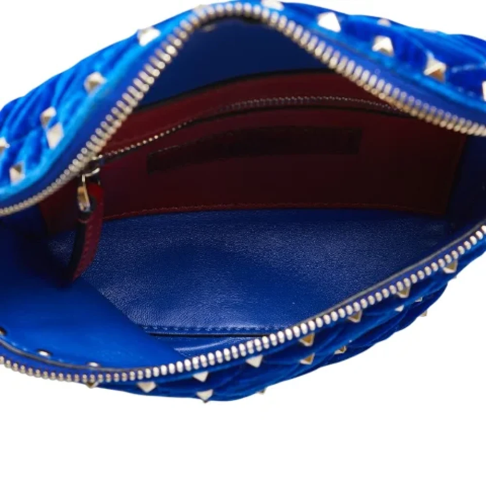 Valentino Vintage Pre-owned Leather crossbody-bags Blue Dames