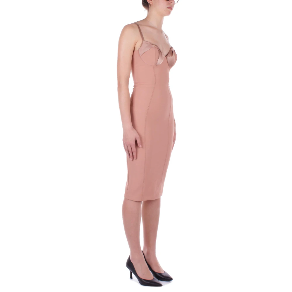 Elisabetta Franchi Stijlvolle Jurken met Ritssluiting Pink Dames