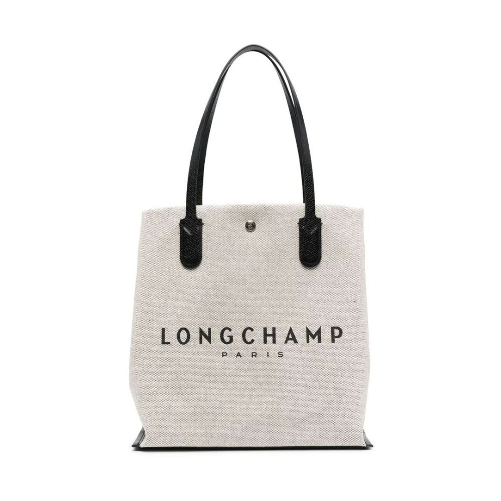 Longchamp Canvas Tote Tas met Paardenprint White Dames