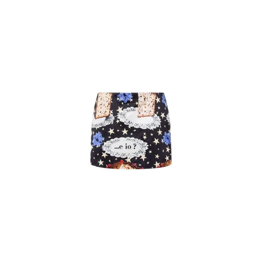 Moschino Women's Printed Cotton Blend Miniskirt